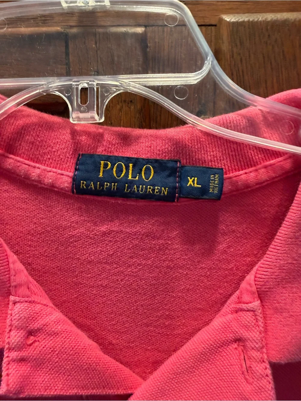 Ralph Lauren Men's Bright Pink Polo with Green Pony Logo